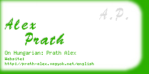 alex prath business card